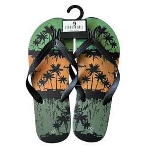 NWT Summer Beach Flip Flop Slippers. Size 9